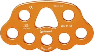 8-Hole Rigging Plate for Rock Climbing and Rappelling