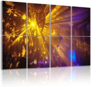 8 Pack Art Acoustic Panels Disco ball cooler lights 70s Sound Absorbing Panel 32"x48" Soundproof Wall Panels Acoustic Wall Art for Studios, Office, Theaters