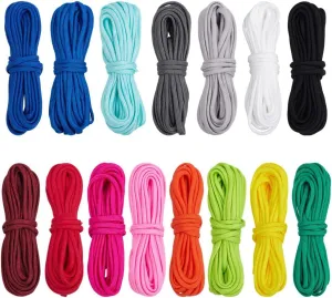 82 Yards/75M 15 Colors Parachute Rope 4mm Paracord Combo Pack Utility 7 Strand Core Nylon Outdoor Survival para Cord with Spool for Camping Fishing Tents Belts Bracelets Dog Collar Leashes