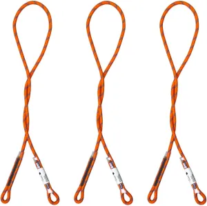 8mm (5/16") Prusik Swen Eye-to-Eye Pre-Sewn 30 inch / 45 inch Climbing Utility Cord Multipurpose for Outdoor Climbing Arborist Mountaineering Rope Orange | 45 inch | Pack of 3