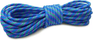 8mm Accessory Cord 15M (50ft) UIAA Rock Climbing Rope 14Kn High Tensile Strength Rock Climbing Accessories Cord Double Braid Nylon Cord for Mountain Tree Climbing, Canyoneering,Fire Rescue