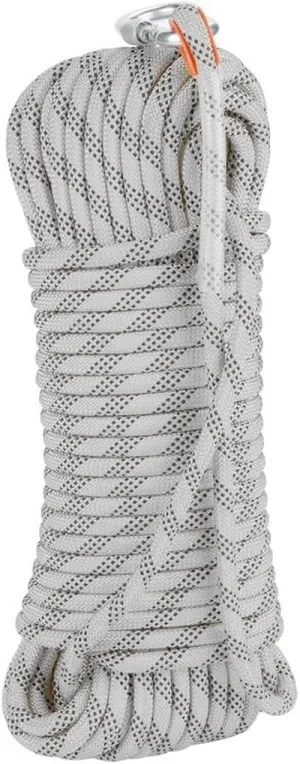 8mm Static Rope Heavy Duty Rescue Rope Rope Certified Escape Utility Cord for Rappelling,Mountaineering, Caving, Indoor Outdoor Camping in 10~200M (Color : White, Size : 8mm x 180m)