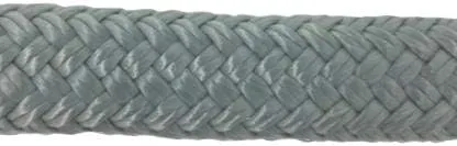 9/16" Premium Double Braid Polyester Rope 9,500 lb Tensile Strength, Marine, Sailing, Boating, Rigging, Equestrian and More (9/16" x 25 ft. Hank, Grey/Silver)