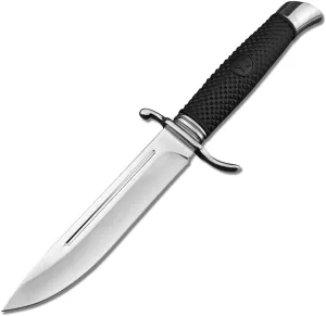 9.7in Finka Nkvd Fixed Blade Bowie Knife With Sheath,440C Blade Nylon Fiber Handle Outdoor Hunitng Knives for Camping,Gift for Men