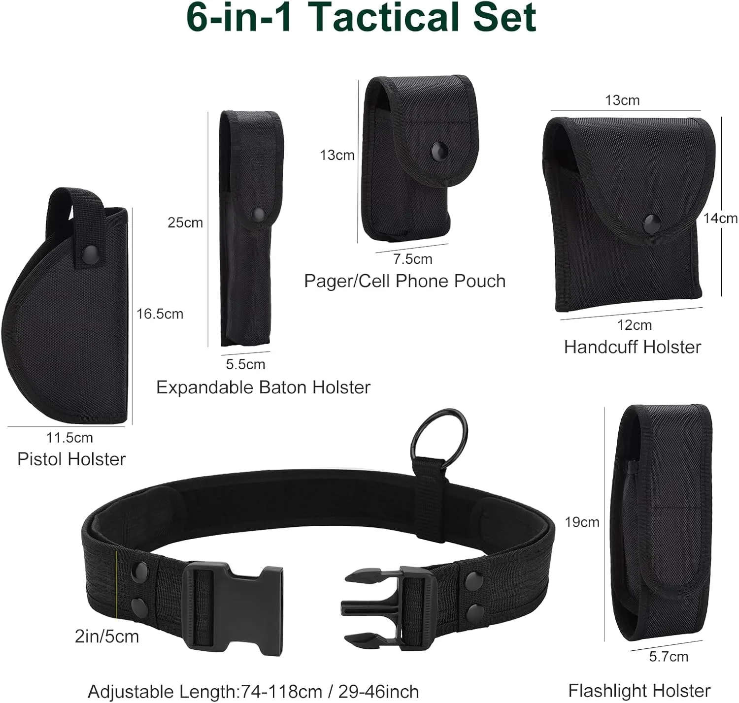 abcGoodefg Police Security Duty Belts Correctional Officers Ultility Cop Costume Belt Law Enforcement for Women Men Hunting