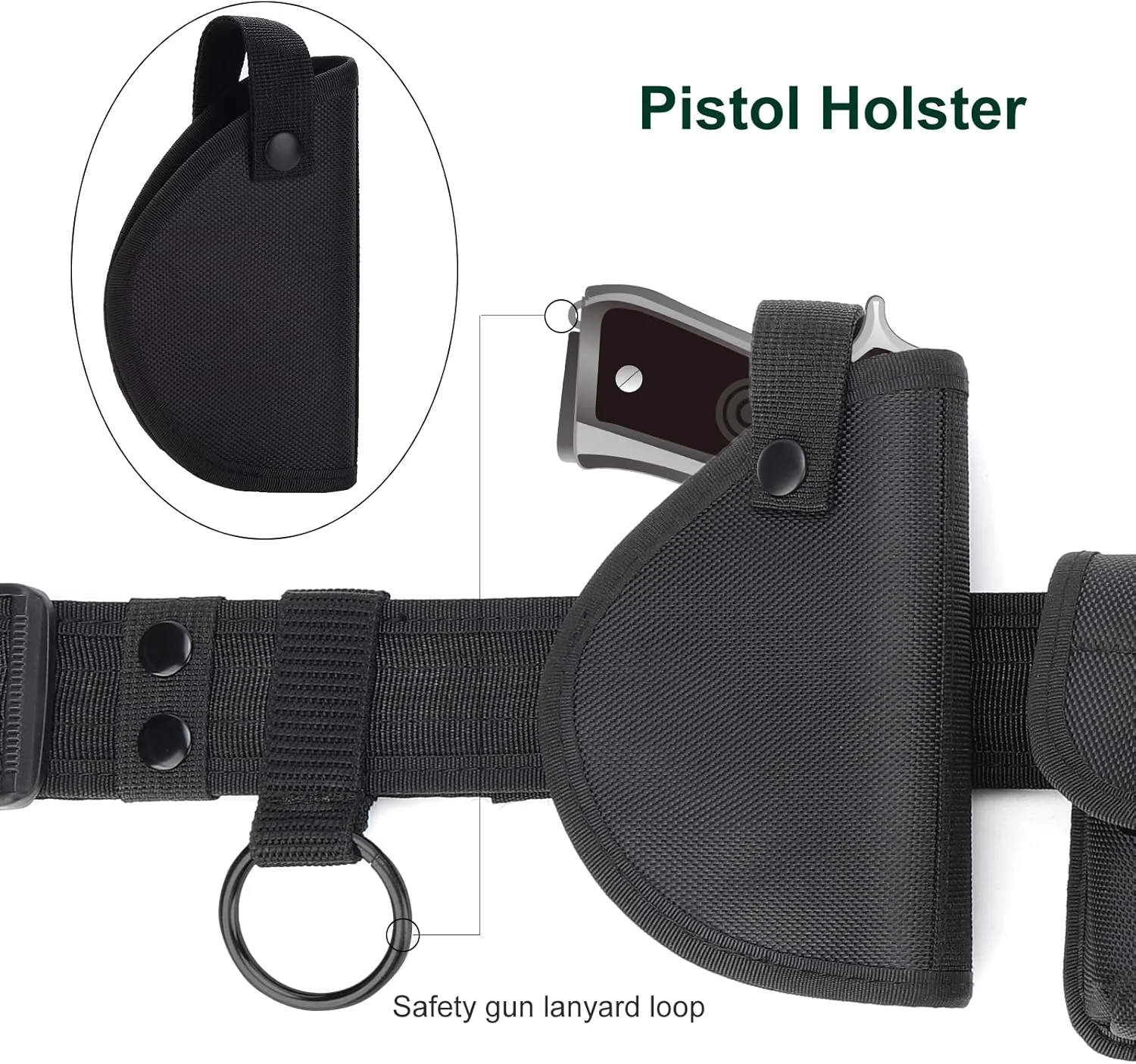 abcGoodefg Police Security Duty Belts Correctional Officers Ultility Cop Costume Belt Law Enforcement for Women Men Hunting