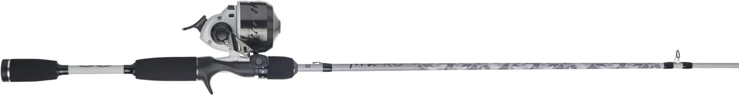 Abu Garcia 6’ Max PRO Fishing Rod and Reel Spincast Combo, 2-Piece Composite Rod, Size 10 Casting Reel, Right/Left Handle Position