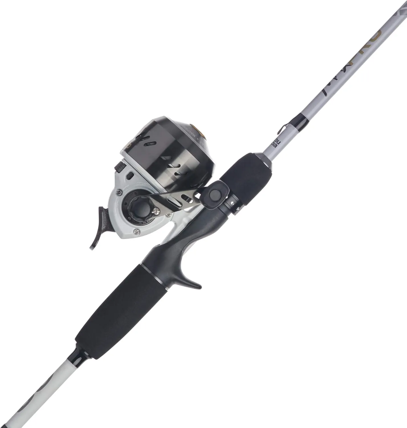 Abu Garcia 6’ Max PRO Fishing Rod and Reel Spincast Combo, 2-Piece Composite Rod, Size 10 Casting Reel, Right/Left Handle Position