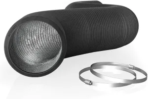 AC Infinity Flexible 12-Inch Aluminum Ducting, Heavy-Duty Four-Layer Protection, 8-Feet Long for Heating Cooling Ventilation and Exhaust