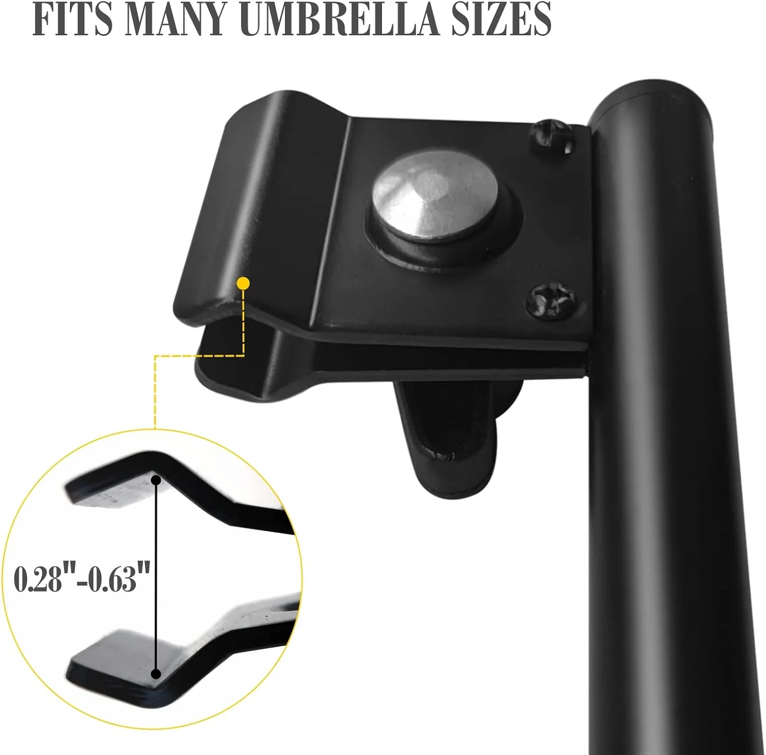 Adjustable Golf Umbrella Universal Clamp for Golf Cart,Beach Chair,Stroller,Bleacher,Patio,Fishing (Rod only)
