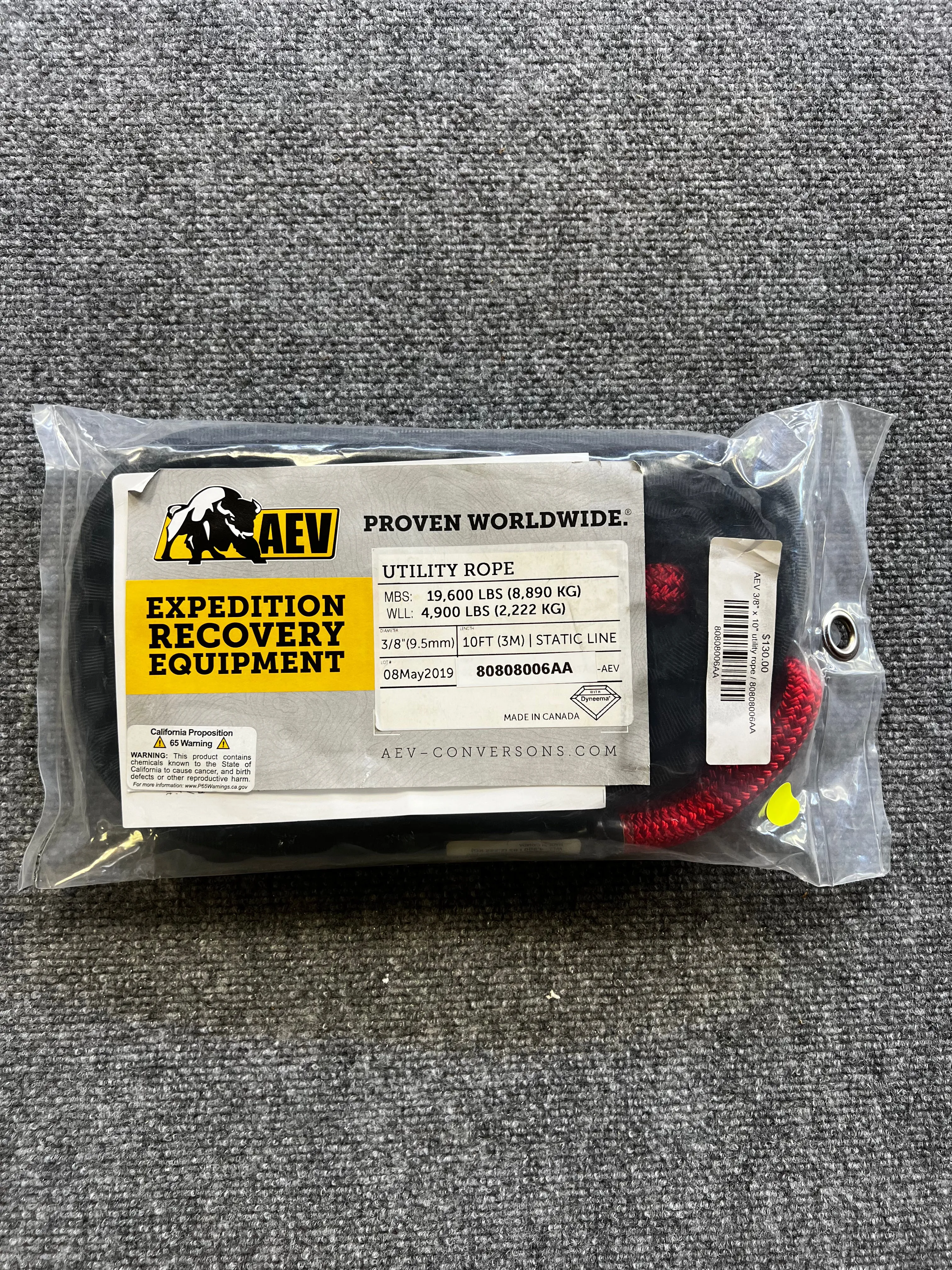 AEV 3/8" x 10" utility rope (Garage Sale)