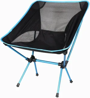AISHANBAIHUODIAN Folding Fishing Chair Backrest Beach Chairs Lightweight Camping Hiking Seat Garden Ultralight Office Home Furniture BBQ Stool (Color : Black)
