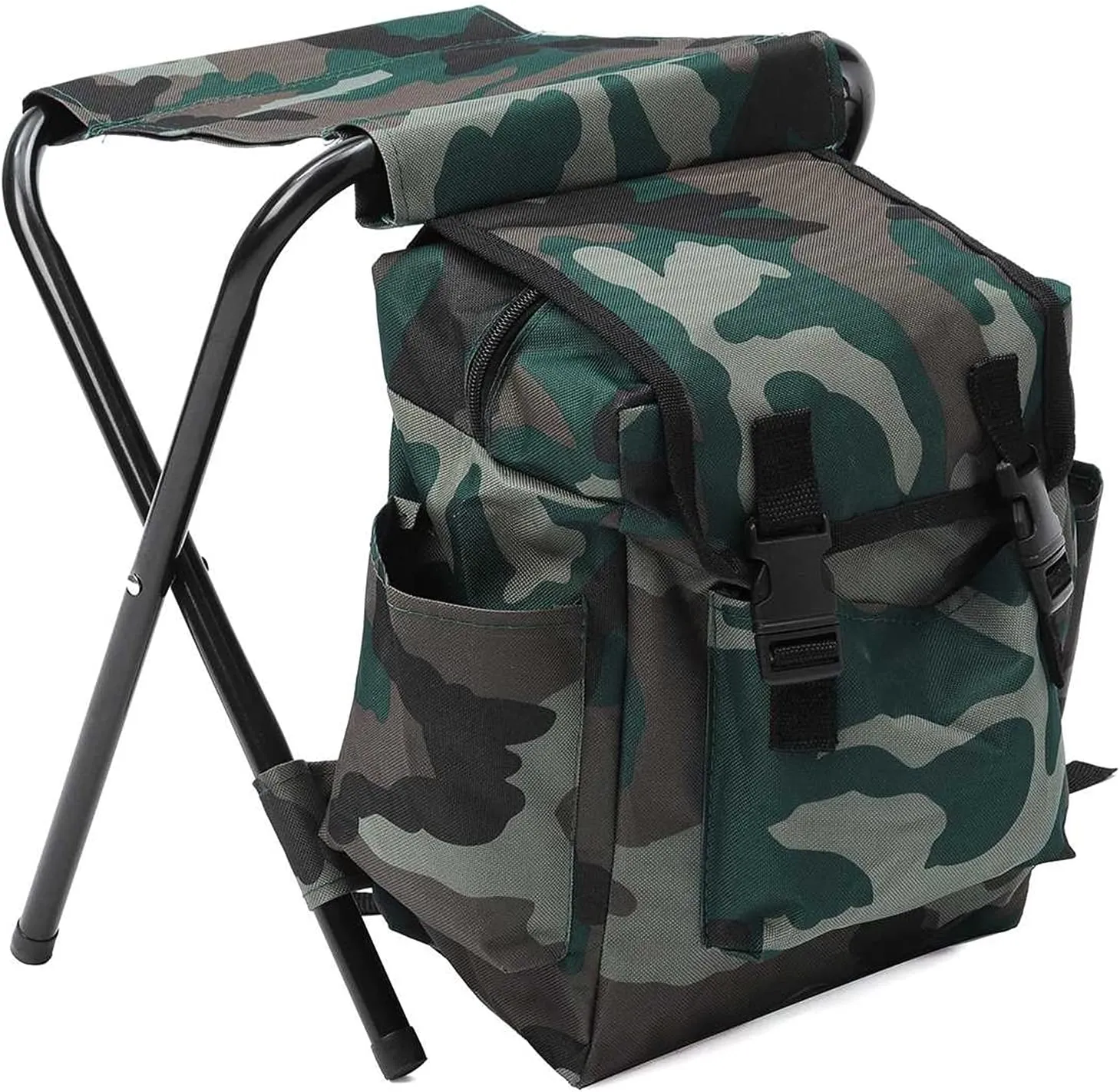 AISHANBAIHUODIAN Portable Foldable Fishing Chair Stool Backpack Oudoor Travel Shoulder Sport Tackle Bag Fishing Accessories 42X32cm