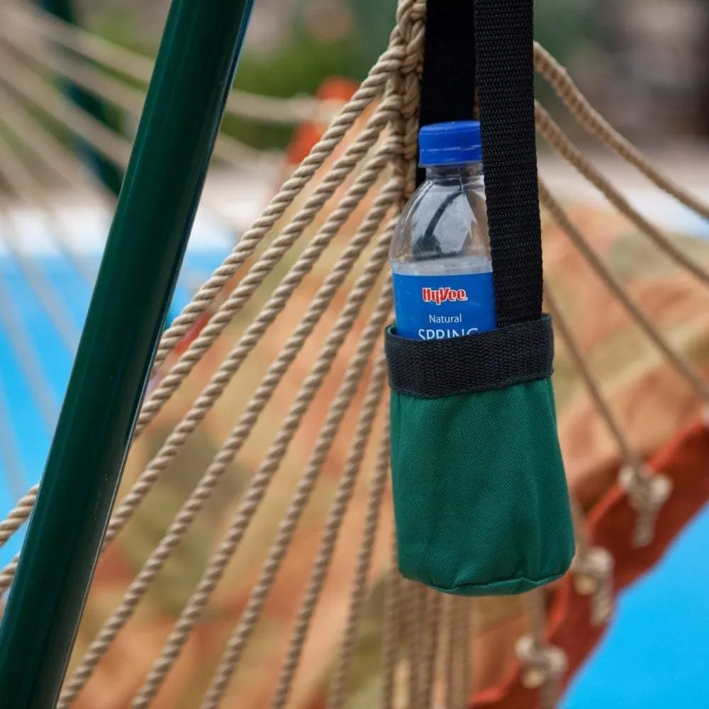 Algoma Net Hammock Chair with Spreader Bar, Padded Swing Chair for Outdoor Swing, Comfortable Hanging Seat with Stand - Tropical Palm Stripe