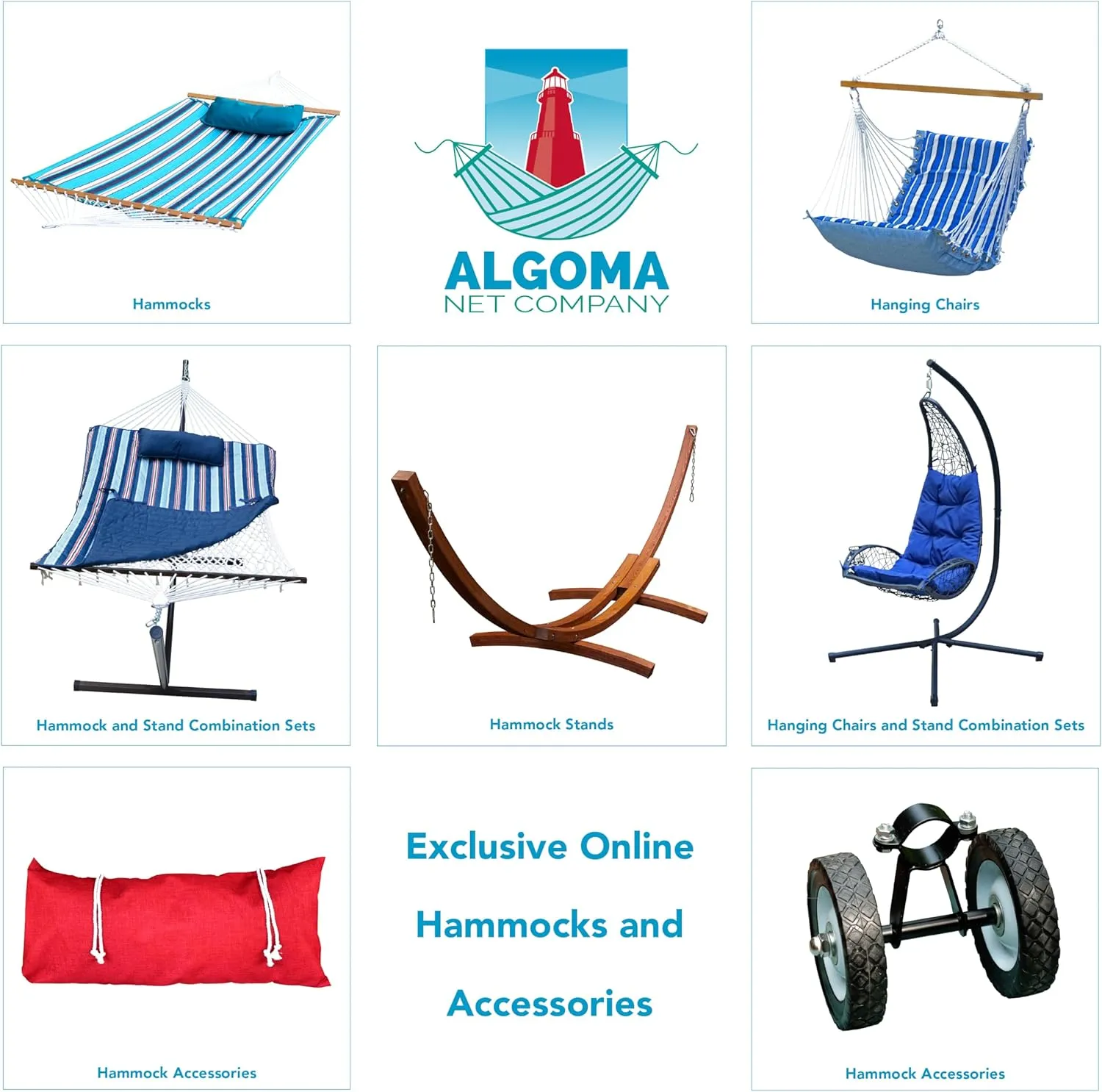 Algoma Net Hammock Chair with Spreader Bar, Padded Swing Chair for Outdoor Swing, Comfortable Hanging Seat with Stand - Tropical Palm Stripe