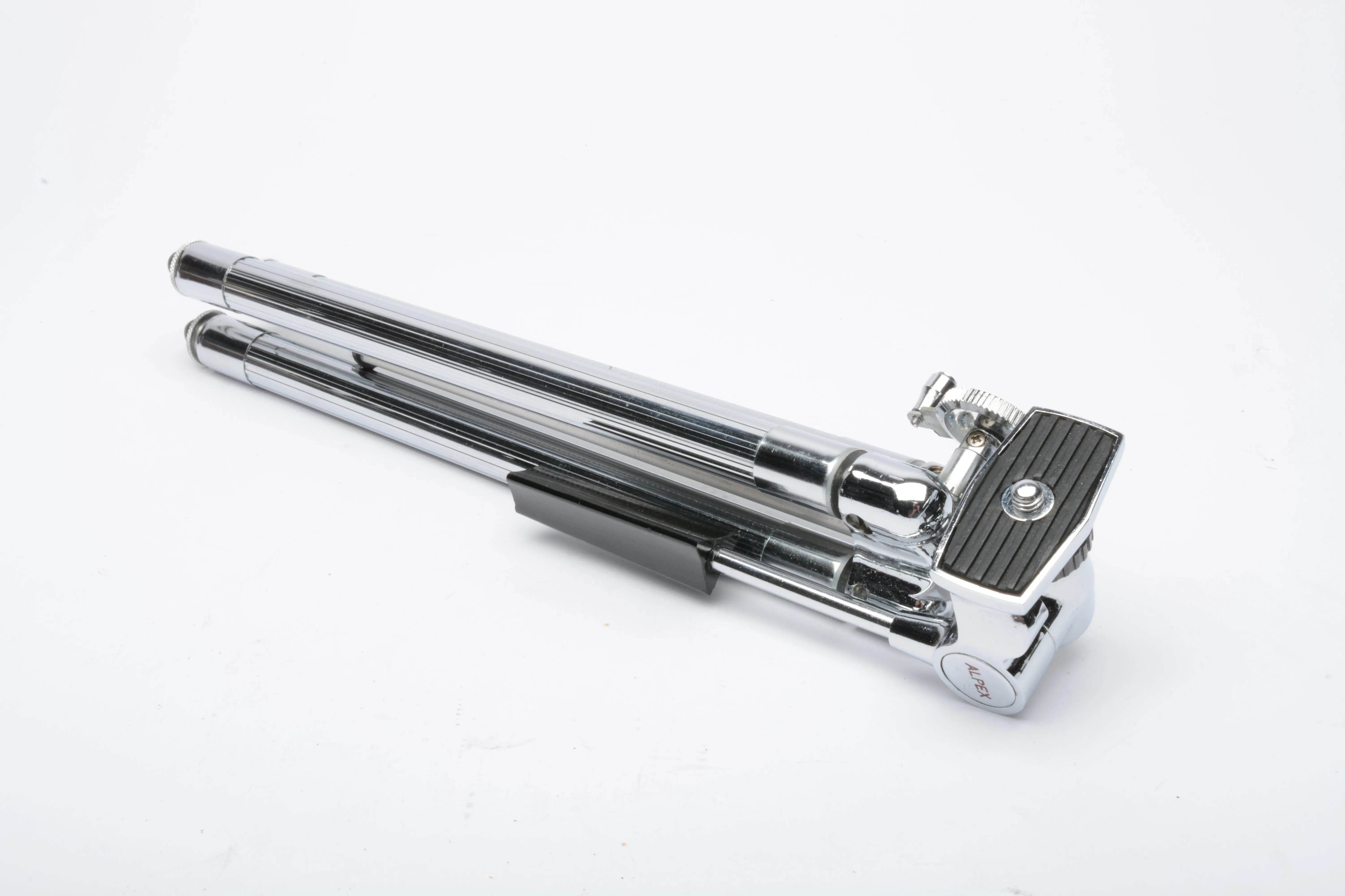 Alpex aluminum table tripod w/accordion legs, pan head, case, nice!