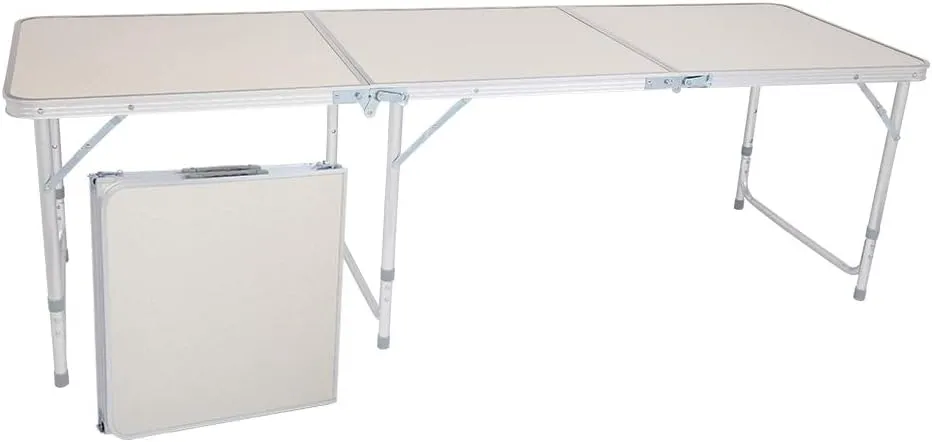 Aluminum Alloy Folding Table,Multipurpose Portable Aluminum Alloy Folding Table (180 x 60 x 70cm)