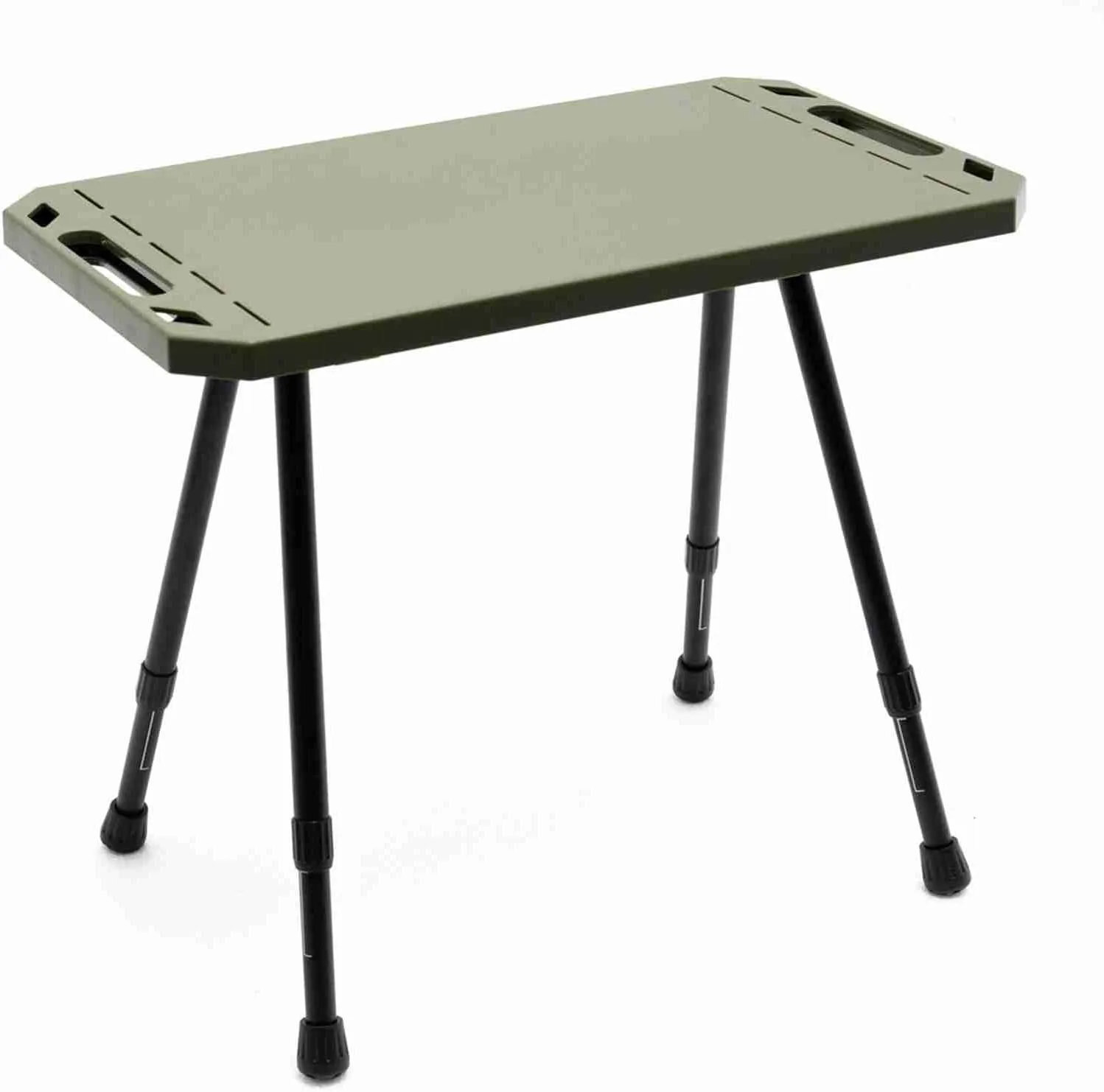 Aluminum Alloy Lightweight Folding Camping Table Adjustable Height Picnic Desk Wood Grain Color (Dark green)