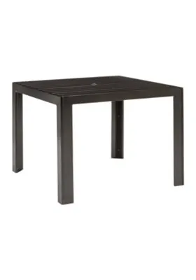 Aluminum Slat 36" Square Dining Umbrella Table by Tropitone