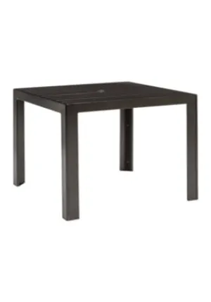 Aluminum Slat 36" Square Dining Umbrella Table by Tropitone
