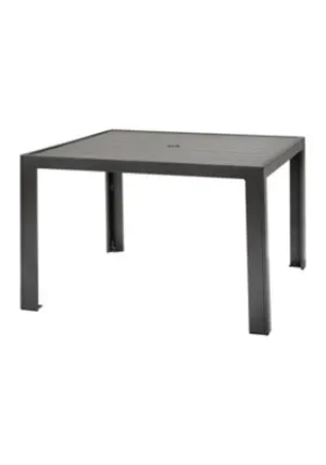 Aluminum Slat 42" Square Dining Umbrella Table by Tropitone