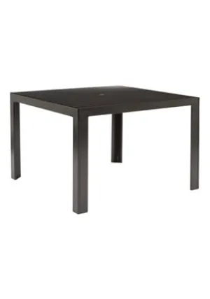Aluminum Slat 48" Square Dining Umbrella Table by Tropitone
