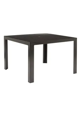Aluminum Slat 48" Square Dining Umbrella Table by Tropitone