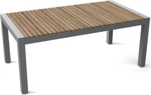 Anderson Teak TB-7339DT Seville Rectangular Metal Teak Dining Table, Grey