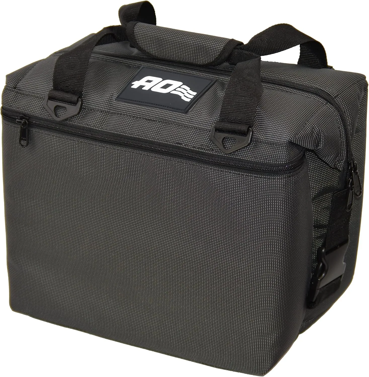 AO Coolers Ballistic Series Soft Cooler, Insulated and Leak Proof, 12-Pack, Black/Charcoal