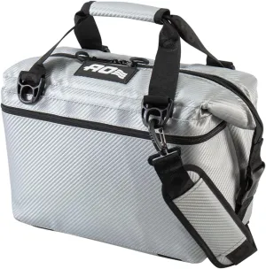 AO Coolers Carbon Soft Cooler with High-Density Insulation, Made in USA, 12-Can, Sterling