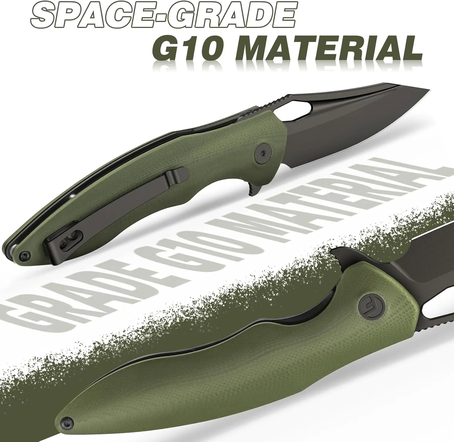 Apollo Pocket Knife, 3.3" 14C28N Blade G10 Handle Folding Knife with Liner Lock, Small EDC Knife with Pocket Clip for Camping, Survival, Hunting, Unique Gift for Men Women