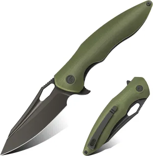 Apollo Pocket Knife, 3.3" 14C28N Blade G10 Handle Folding Knife with Liner Lock, Small EDC Knife with Pocket Clip for Camping, Survival, Hunting, Unique Gift for Men Women
