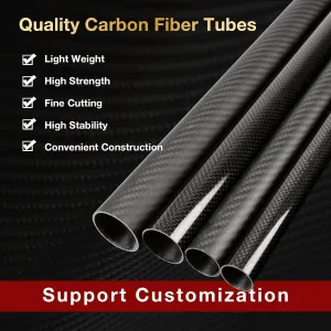 ARRIS 20mm Outer Dia. 500mm 3K Roll Wrapped 100% Carbon Fiber Tube 18mm x 20mm x 500mm Matt Surface (2 PCS)