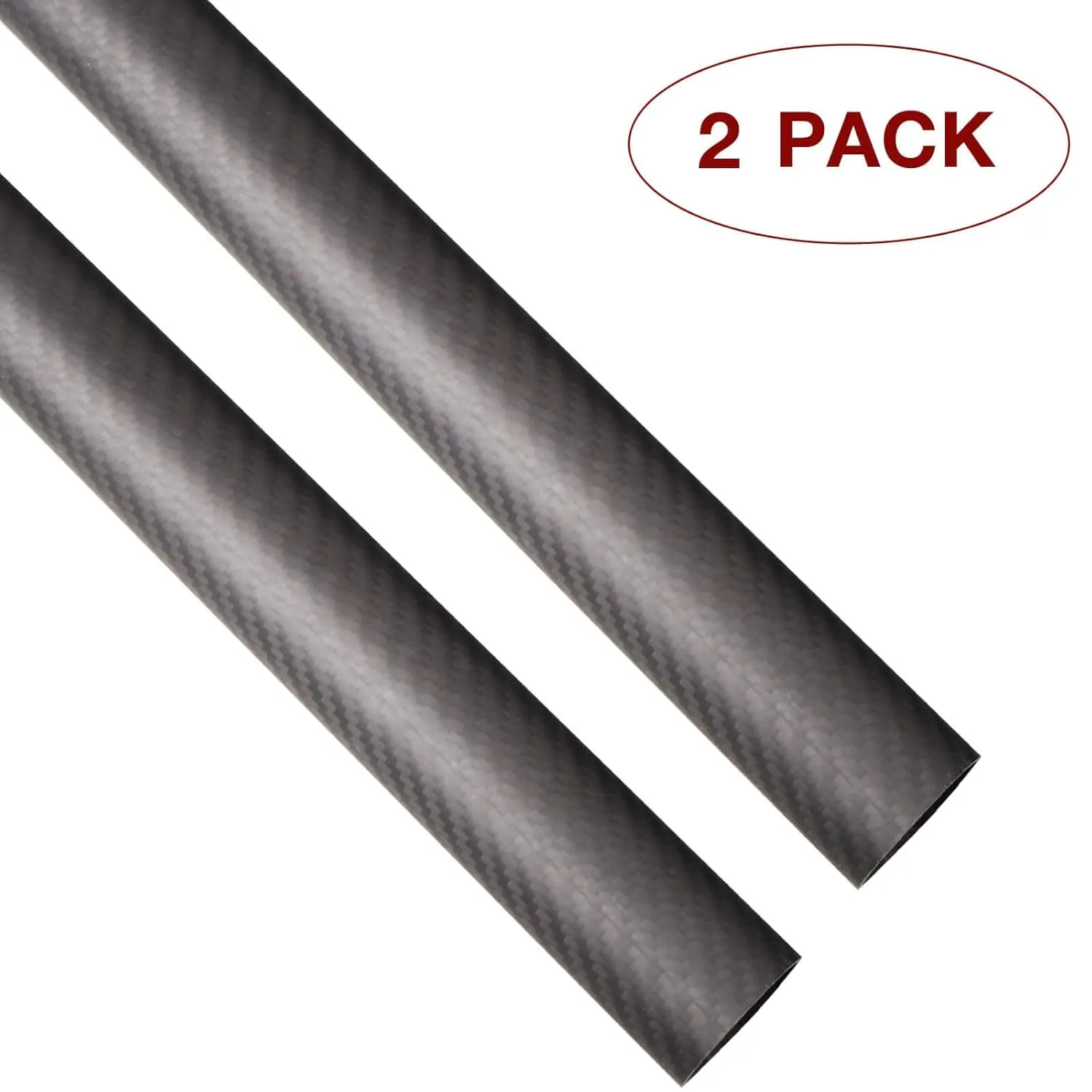 ARRIS 20mm Outer Dia. 500mm 3K Roll Wrapped 100% Carbon Fiber Tube 18mm x 20mm x 500mm Matt Surface (2 PCS)