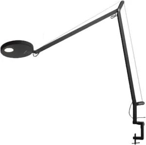Artemide Demetra LED 9.2W 30K Dimmable Gray Table Lamp with Clamp