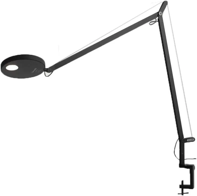 Artemide Demetra LED 9.2W 30K Dimmable Gray Table Lamp with Clamp