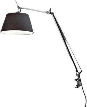 Artemide TLM0007 Tolomeo - One Light Mega Table Lamp with 14" Diffuser and Clamp, Shade Options: Black