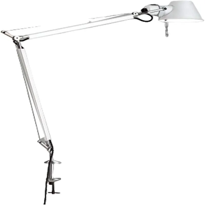 Artemide Tolomeo Classic LED 100W E26 White Table Lamp with Aluminum Clamp
