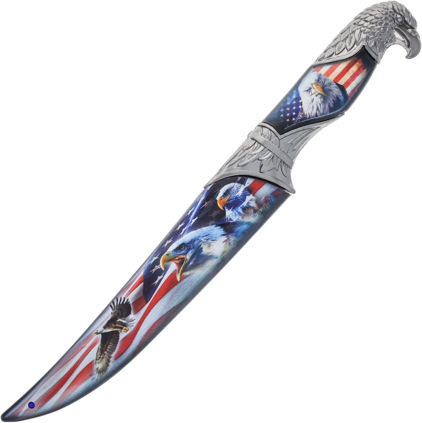 ASR Outdoor 13 Inch Collectors Hunting Knife Decorative Scabbard and Handle with Animal Head (Many Styles)