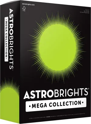 Astrobrights Mega Collection, Colored Cardstock, Neon Green, 320 Sheets, 65 lb/176 gsm, 8.5" x 11" - MORE SHEETS! (91679)
