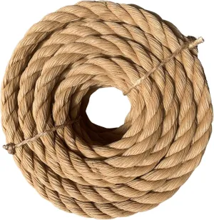 ATERET Twisted ProManila - UnManila Rope I 1 inch x 50 feet I 3 Strand Synthetic Polypropylene Rope I Multipurpose, Lightweight, Weather-Resistant Cord for Decor, Landscaping & DIY Projects