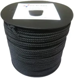 Atwood Rope MFG 1/16 Utility Cord 1.6mm x 300ft Reusable Spool | Tactical Nylon/Polyester Fishing Gear, Jewelry Making, Camping Accessories (Black)