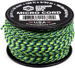 Atwood Rope MFG Micro Utility Cord 1.18mm X 500ft Reusable Spool | Tactical Nylon/Polyester Fishing Gear, Jewelry Making, Camping Accessories