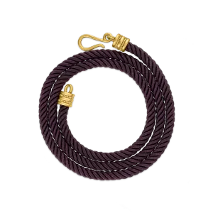 Aubergine Twisted Silk Rope Collar