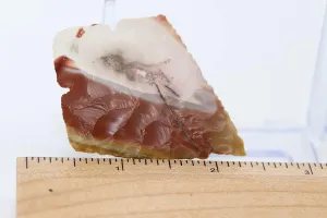Australian Mookaite Arrowhead/Gem Point-Corner Notched Flint Knapped Arrow Head Using Pressure Flake Techniques Fantasy/Cosplay/Mayan Repro./Reiki Energy/Wiccan Wand D.I.Y Wire Wrapping Pendant
