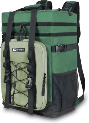 Backpack Cooler - AYAMAYA Upgrade Leakproof Cooler Backpack with Padded Top Handle, 40 Cans Large Waterproof Insulated Camping Coolers for Beach, Fishing, Picnic, Travel, BBQ
