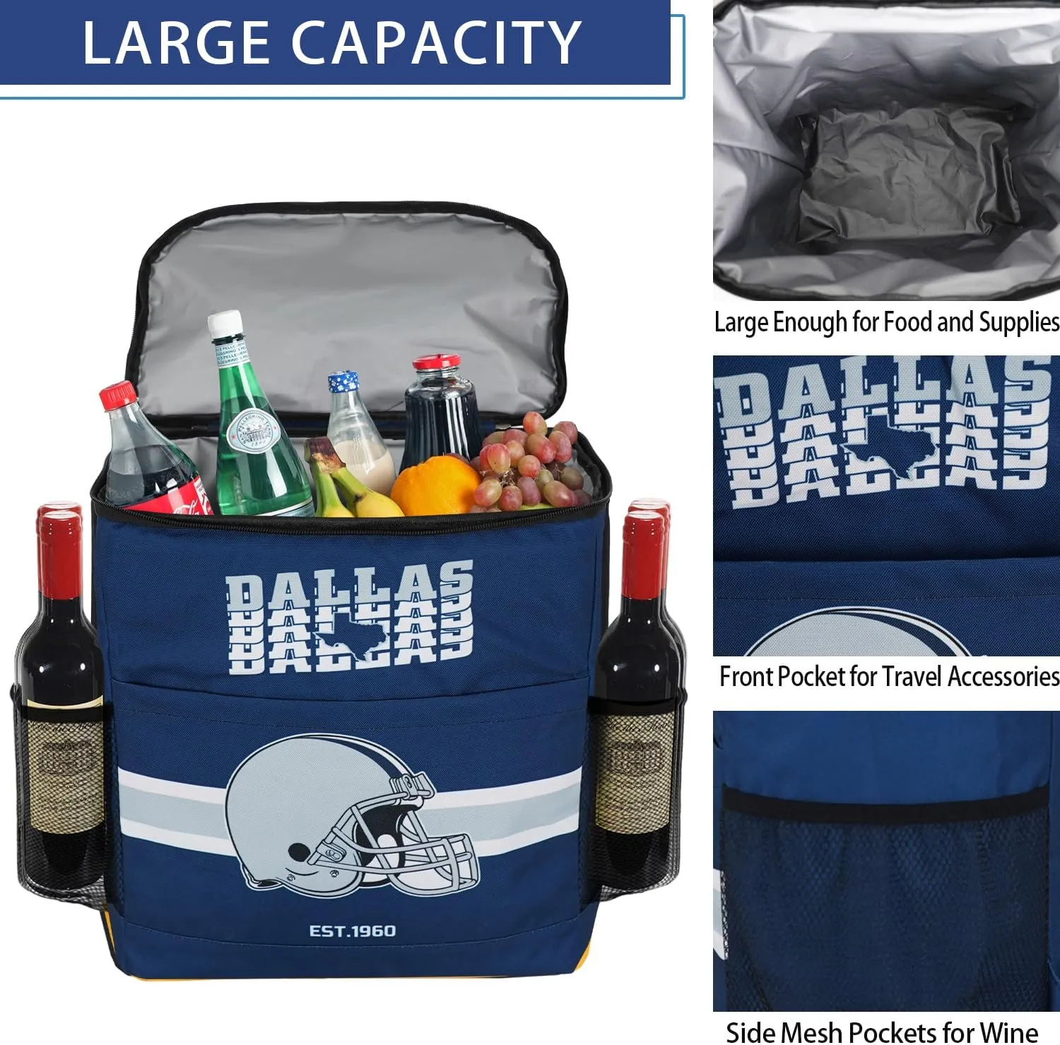 Backpack Cooler for Men - 30 Cans Beer Cooler Bag - Soft Backpack Cooler Insulated Waterproof Leak Proof