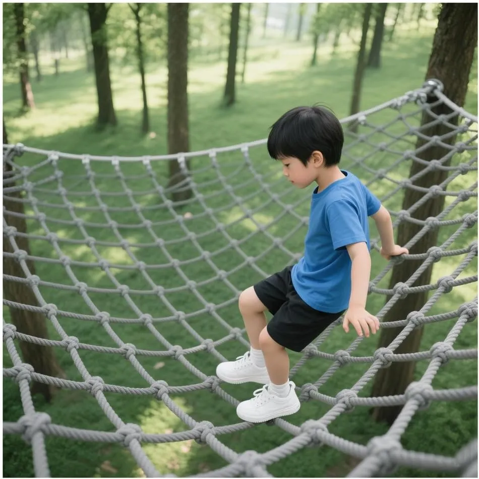 Backyard Climbing Frame Net Heavy Duty Climbing Cargo Net De Polyamide Thick 0.47" Playground Safety Net Rope Ladder Kids Tree House for Indoor and Outdoor,6.6x31.2ft