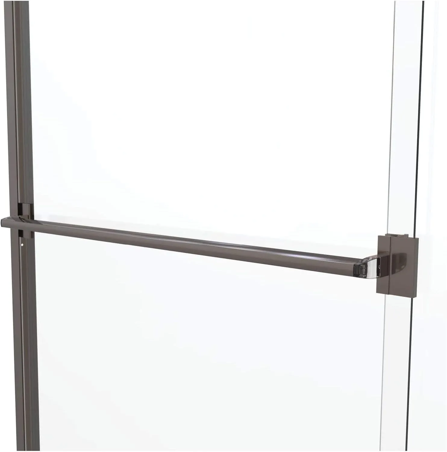 Basco Classic Sliding Shower Door, Fits 44-47 inch opening, Rain Glass, Brushed Nickel Finish