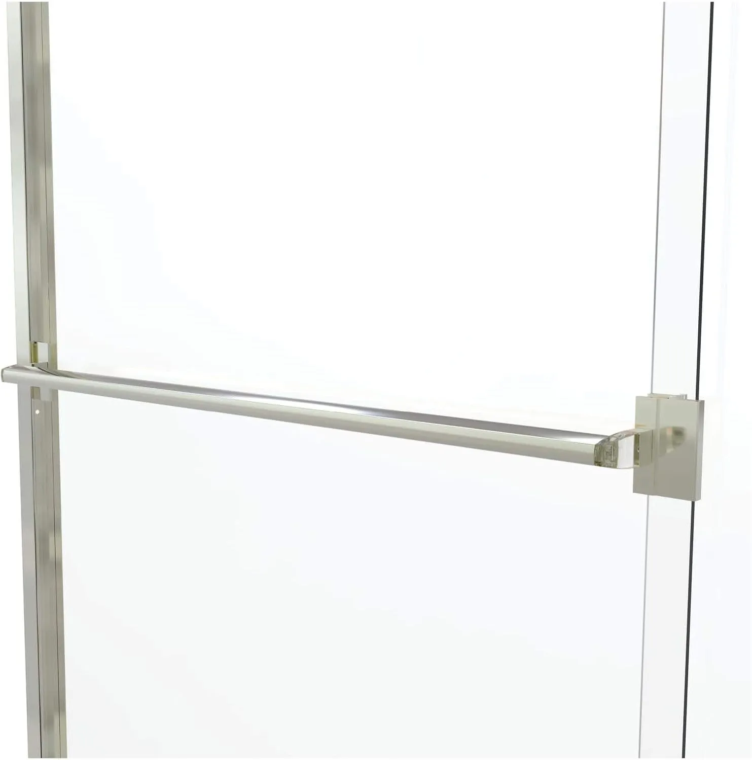 Basco Classic Sliding Shower Door, Fits 44-47 inch opening, Rain Glass, Brushed Nickel Finish